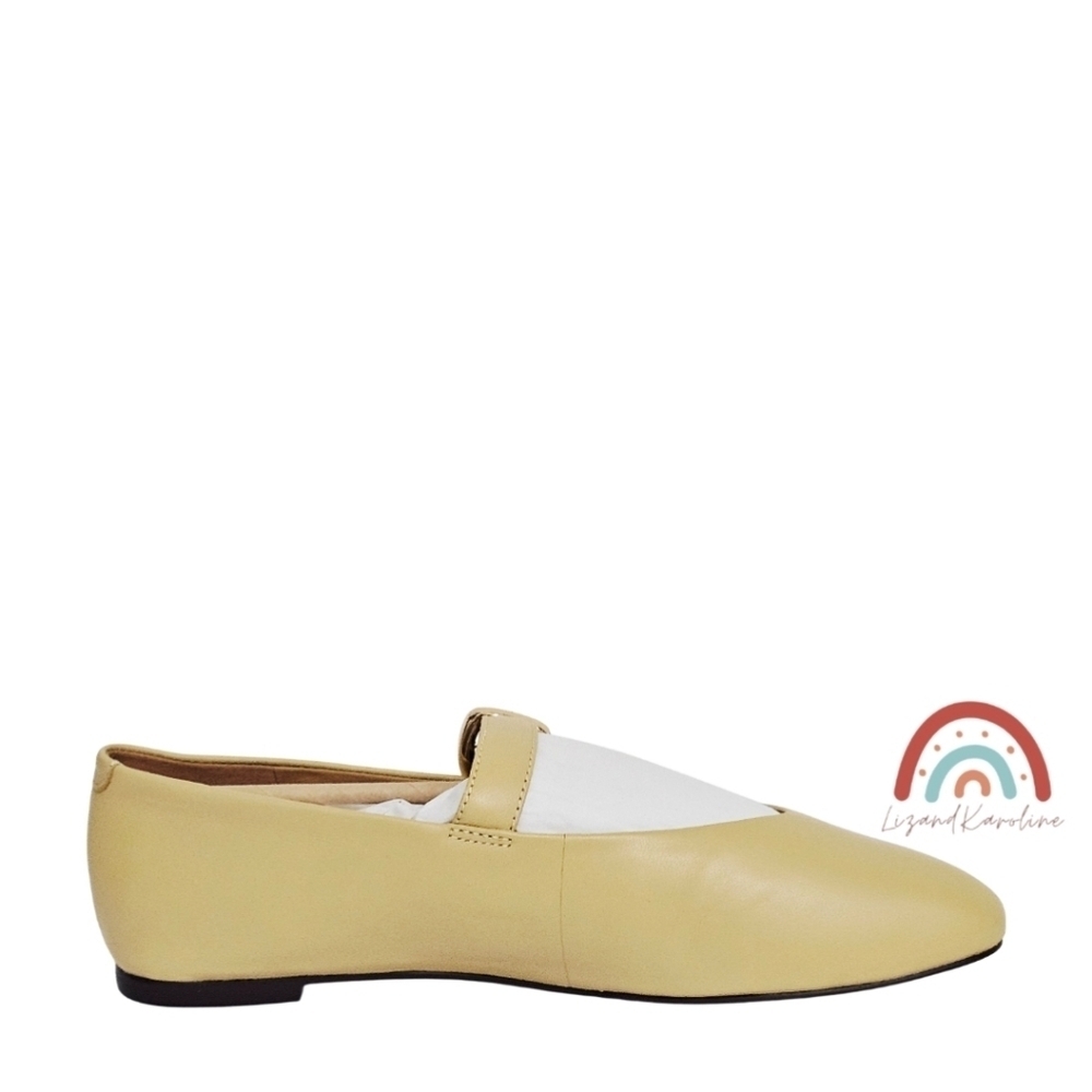 New! Madewell The Remy Mary Jane Leather Ballet Flats in Yellow Clay - Picture 5 of 14